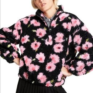 SANDY LIANG TARGET FLORAL FLEECE SWEATER